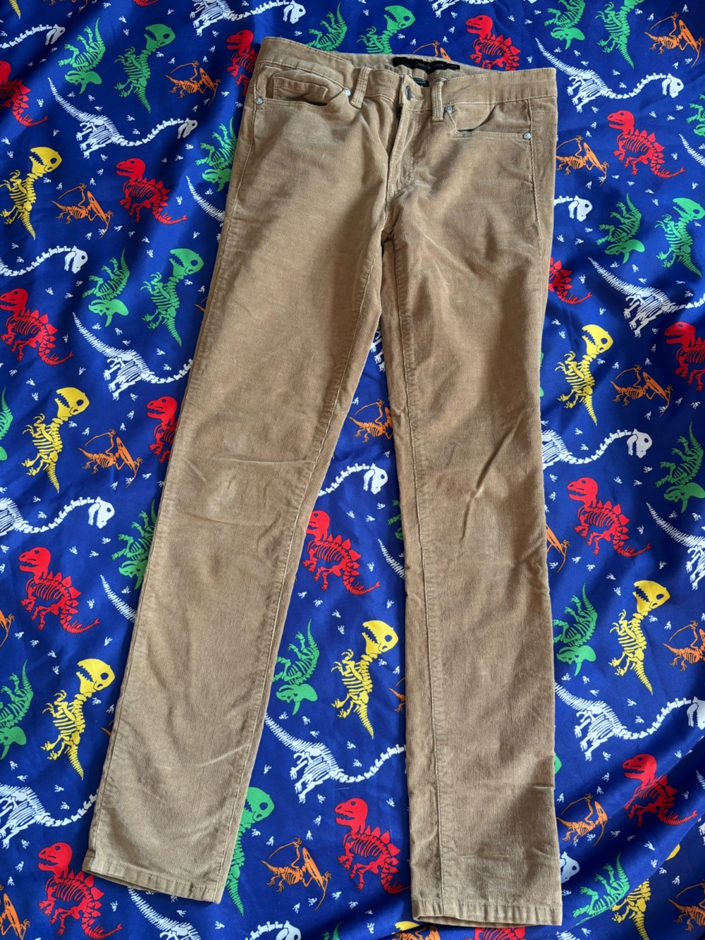 Size 28 / 6 Calvin Klein tan corduroy ultimate skinny pants
